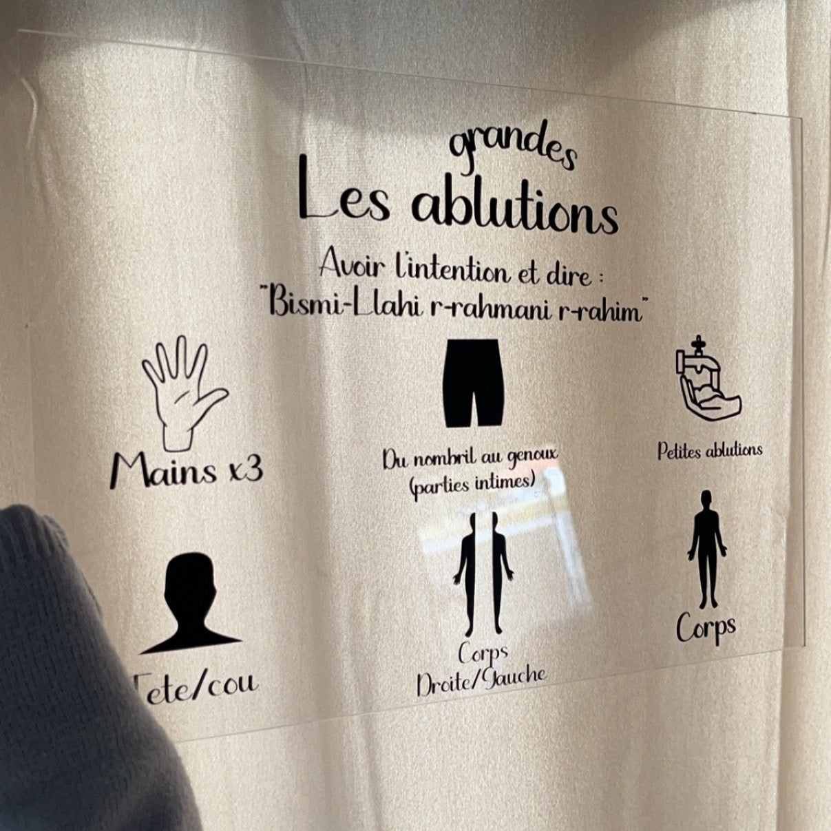 Plaque grandes ablutions